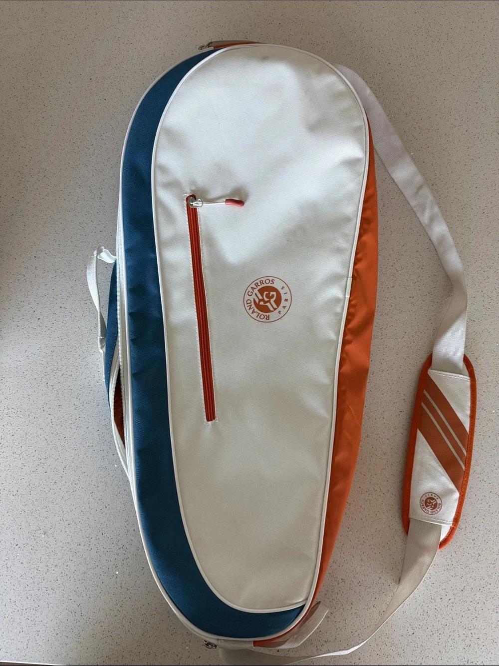White, Blue & Orange Tennis Bag